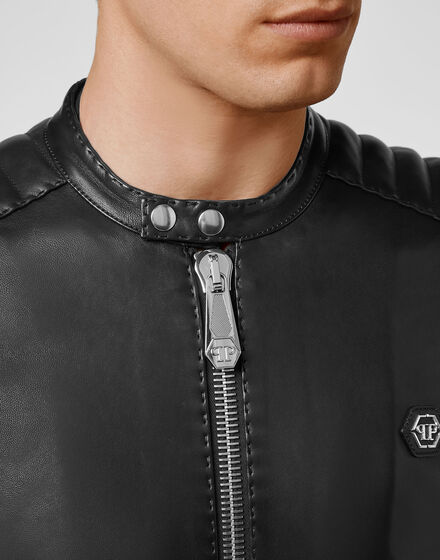 Lambskin handstitched Moto Jacket Iconic Plein