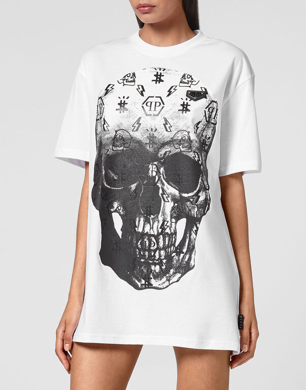 T-shirt Round Neck SS print Skull