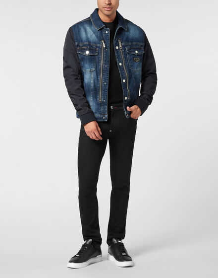 Composed Denim Zip Jacket College Composed Denim Zip Jacket College