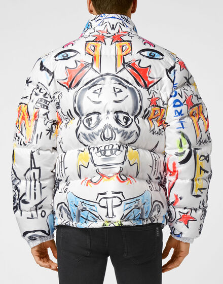 Down Puffer Jacket Skull and Plein Down Puffer Jacket Skull and Plein