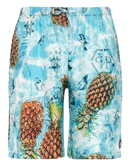 Silk Shorts Pineapple Skies