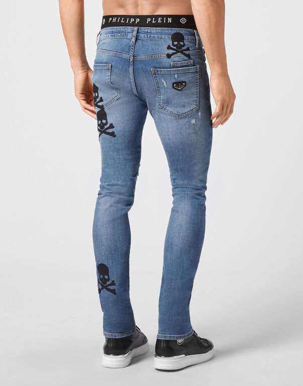 Denim Super Straight Cut Skull