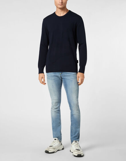 Knitted Pullover Round Neck LS Skull&Bones