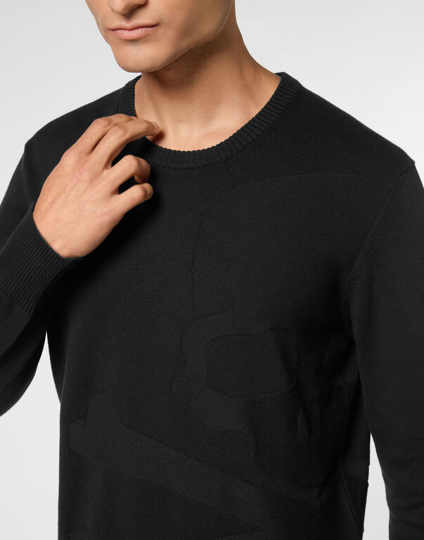 Knitted Pullover Round Neck LS Skull&Bones
