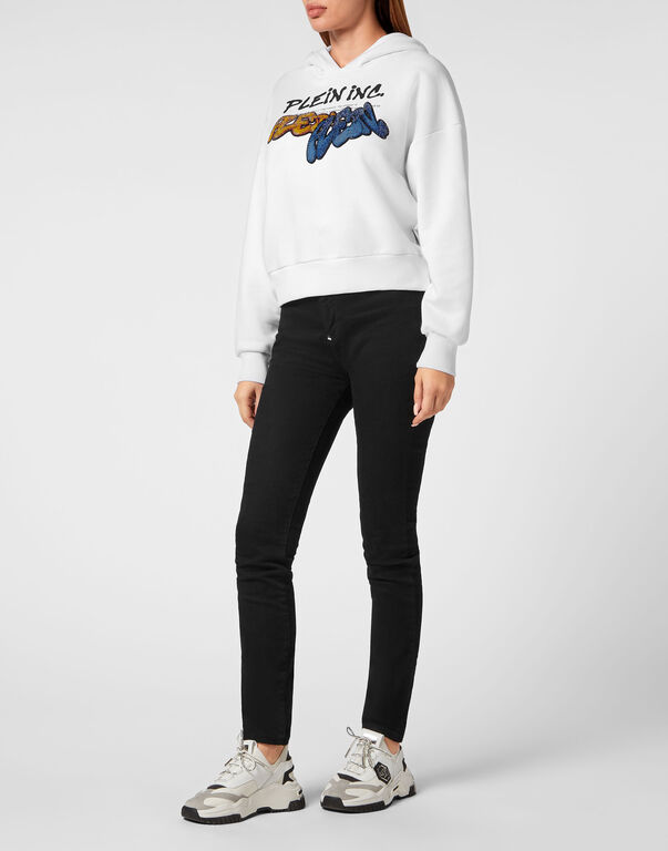 Cropped Hoodie Sweatshirt Bombing Graffiti