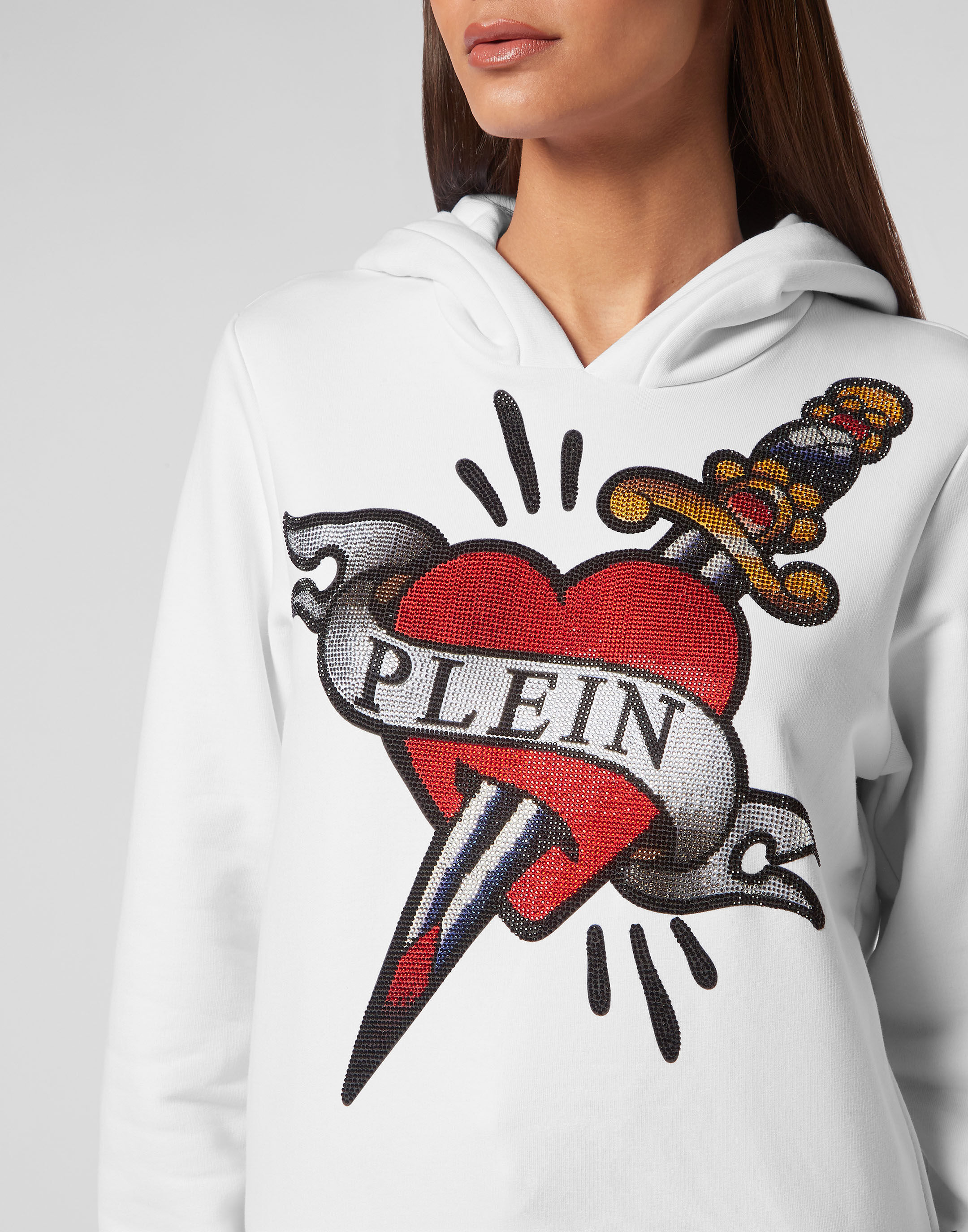 Philipp Plein Love Tattoo ノースリーブパーカー Cropped Hoodie Man Fit Love Tattoo | Philipp Plein Outlet