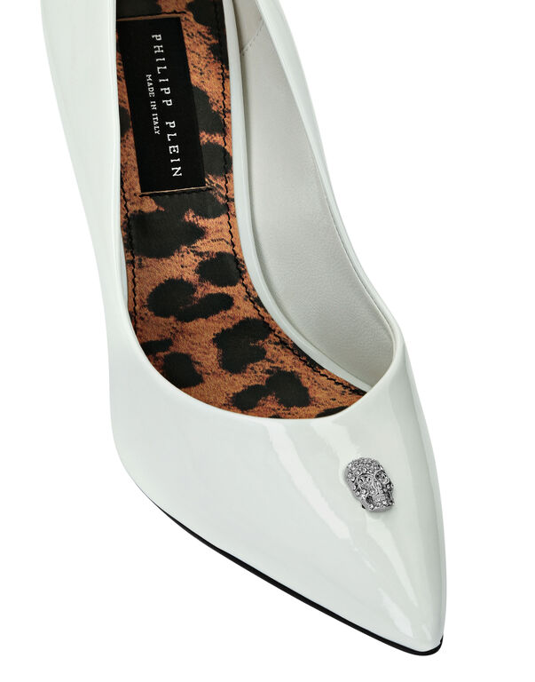 Patent Leather Decollete Hi-Heels Crystal Skull