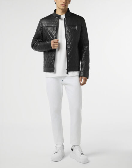 Eco Leather Padded Jacket