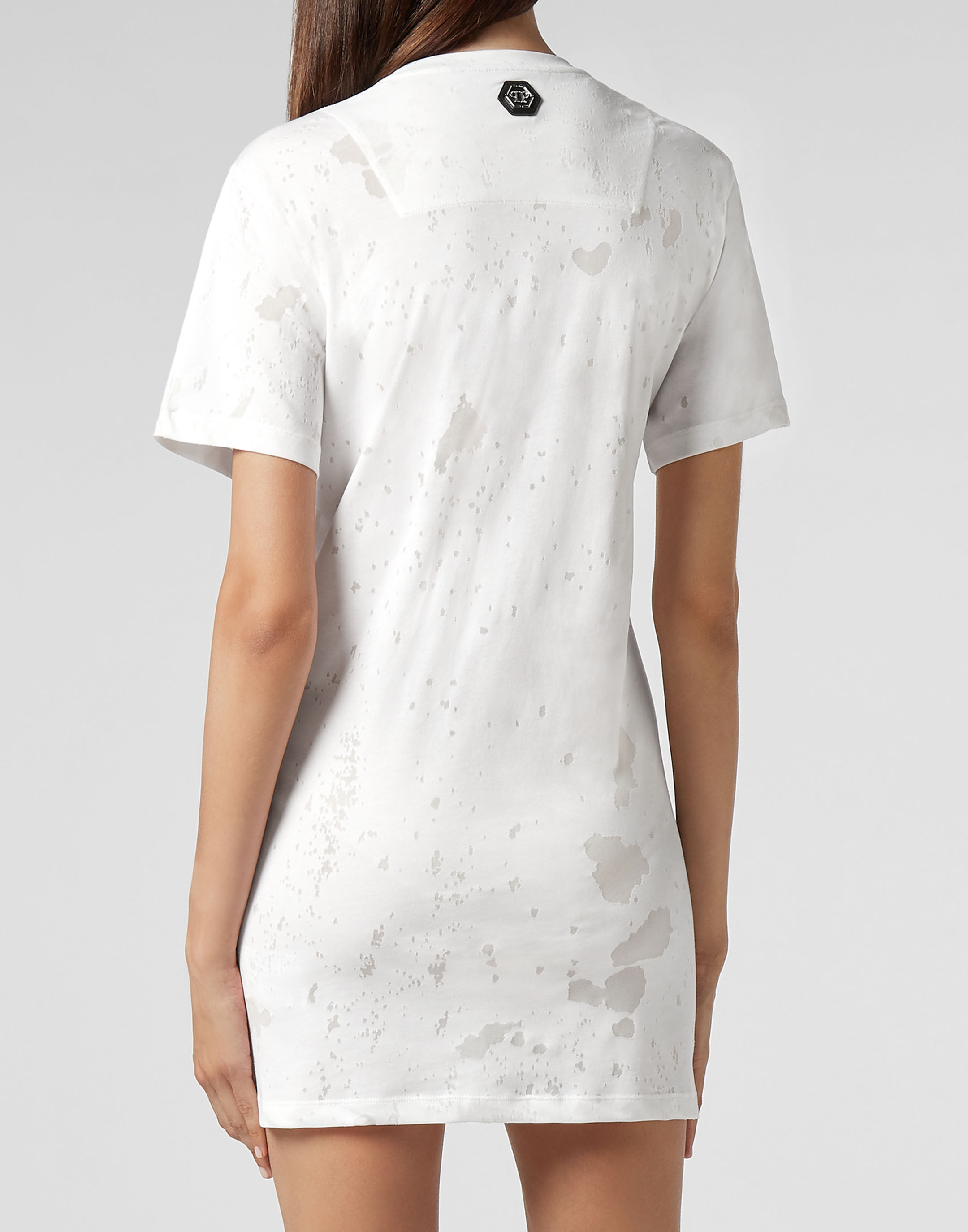 T shirt dress round Neck SS Destroyed Philipp Plein Outlet