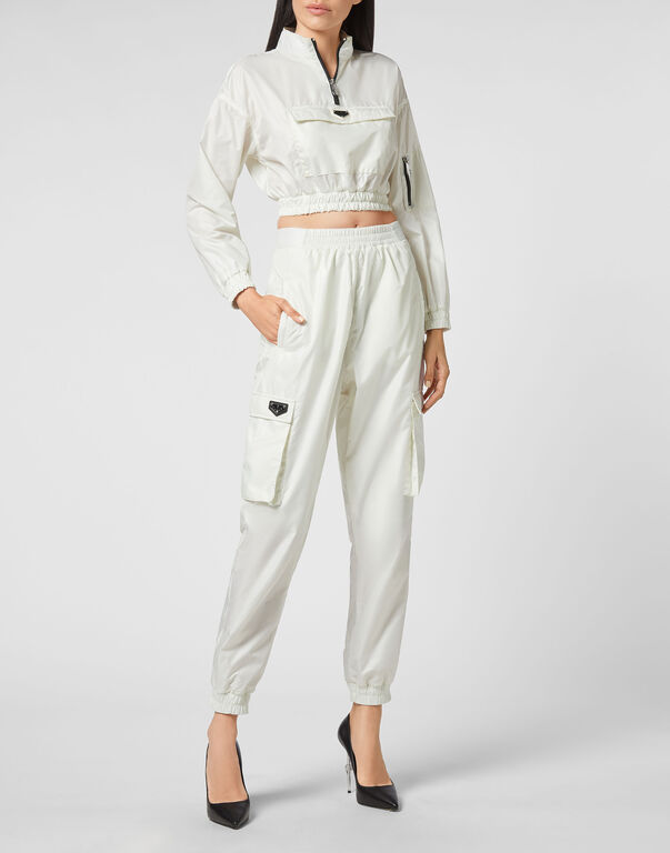 Nylon Jacket Mock Zip Iconic Plein