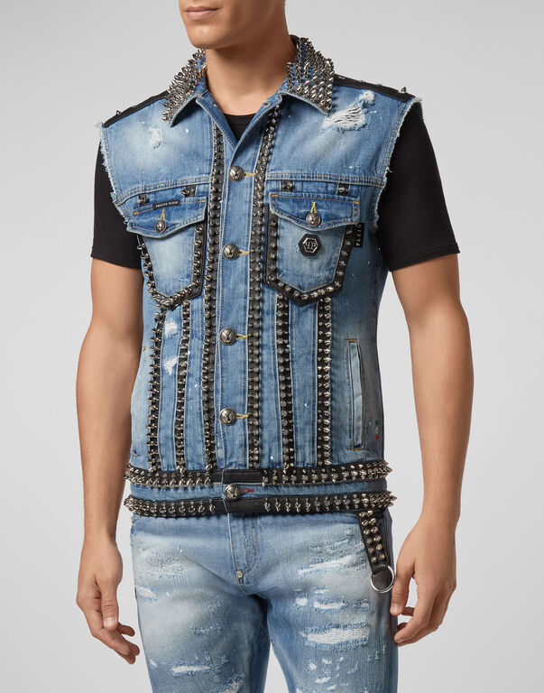 Denim vest Studs