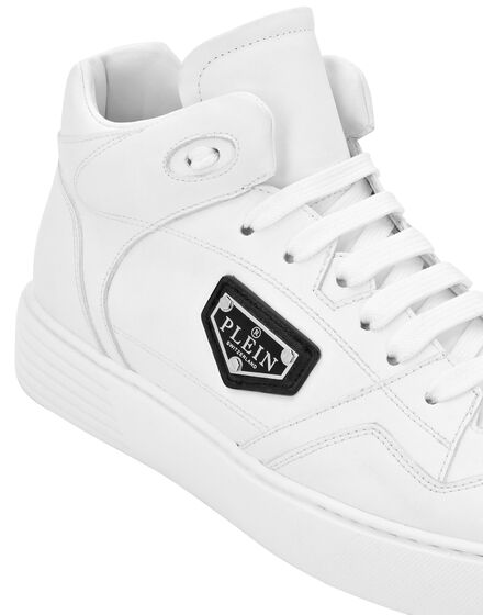Nappa Leather Mid Top Sneakers