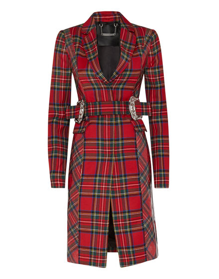 Coat Long Tartan
