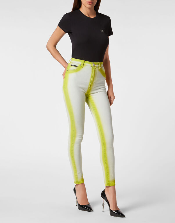 Super High Waist Jeggings Fluo