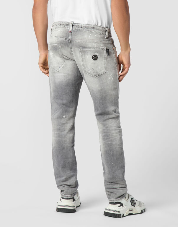 Denim Super Straight Cut Trousers