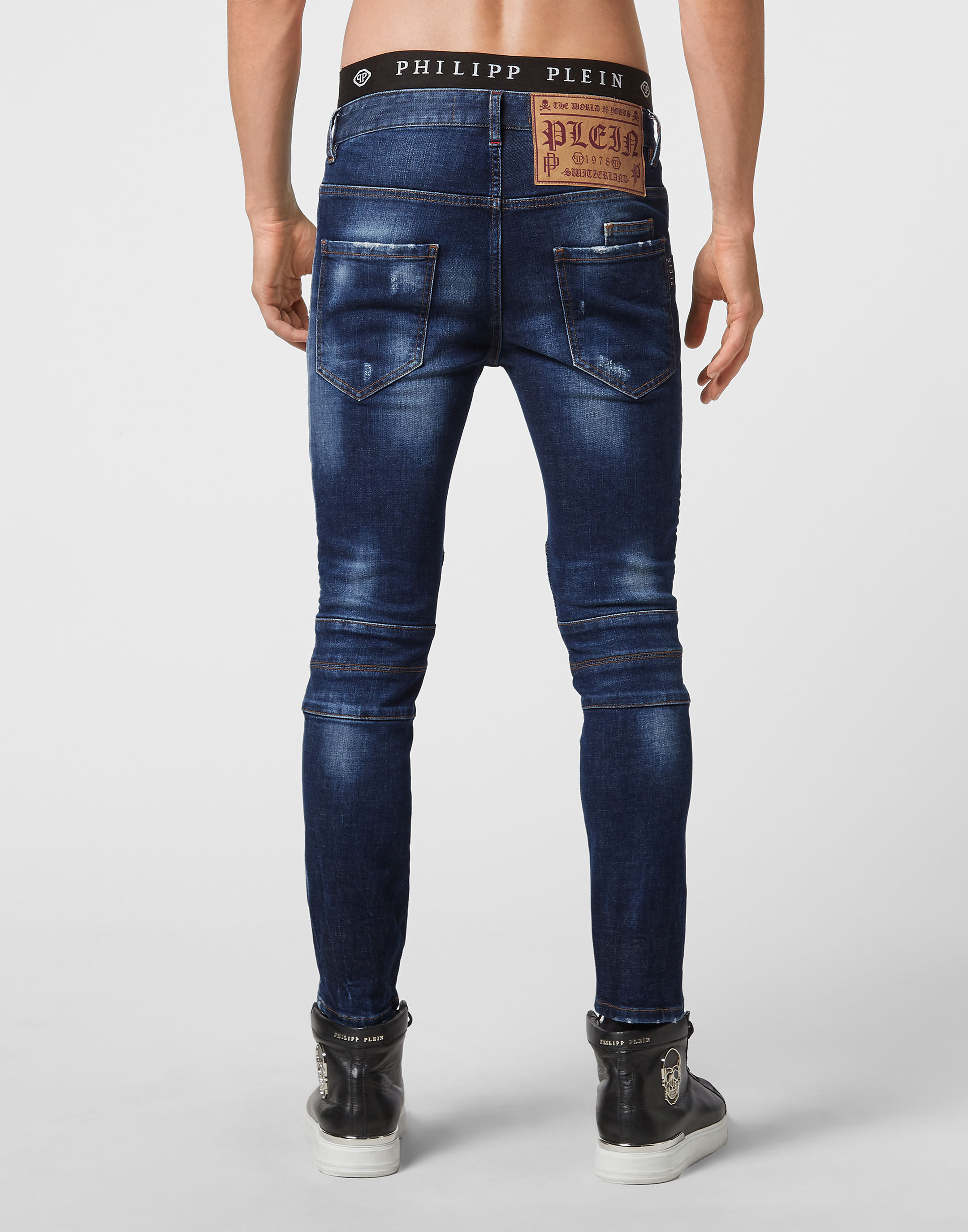 Denim Trousers Skinny Biker Fit Philipp Plein Outlet