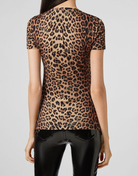 T-shirt Round Neck SS  Leopard
