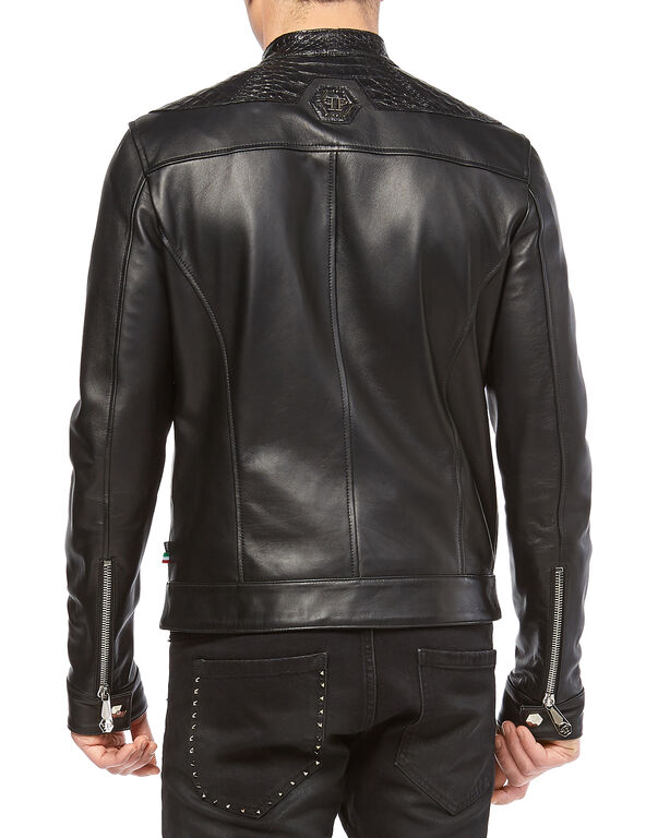 Leather Bomber "Shield"