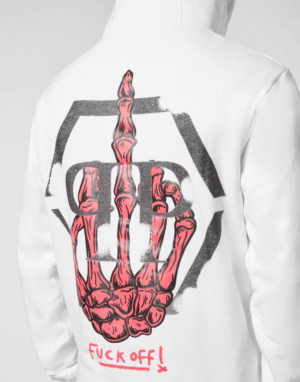 Hoodie sweatshirt print Skeleton