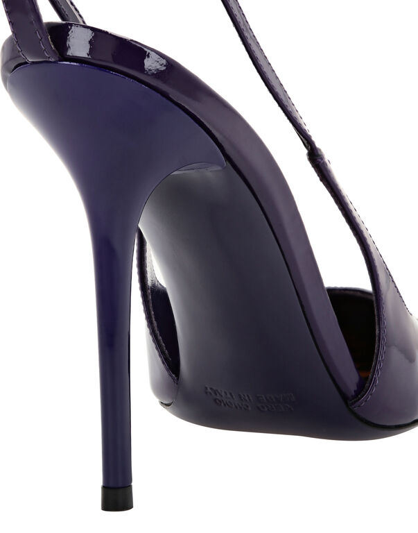 Patent Leather Decollete Hi-Heels Crystal Skull