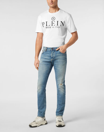 Denim Trousers Super Straight Cut 5 Pockets