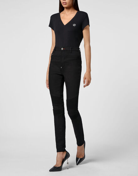 Denim  High Waist Biker Iconic Plein