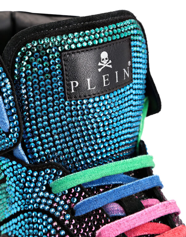 Suede Money Kicks Hi-Top Crystal
