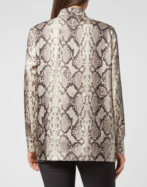 SILK  PYTHON  PRINT  SHIRT