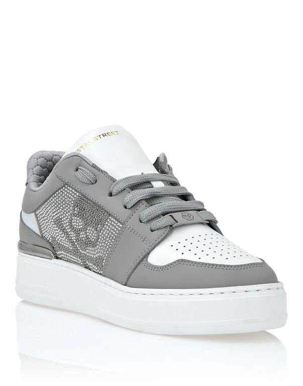 Lo-Top Crystal Leather Sneakers Skull&Bones