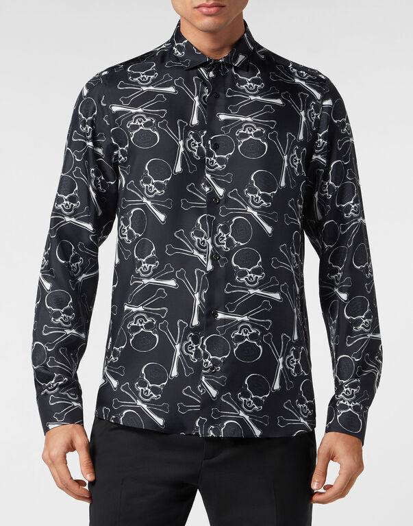 Silk Dandy Shirt Skull&Bones