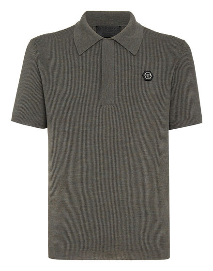 Wool Pullover Polo-Neck SS Istitutional