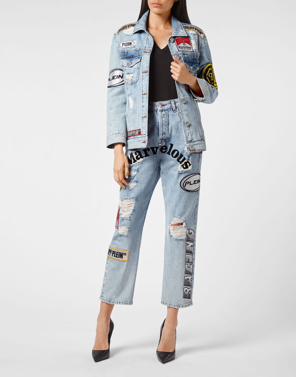 Denim Jacket stones Oversize Marvelous