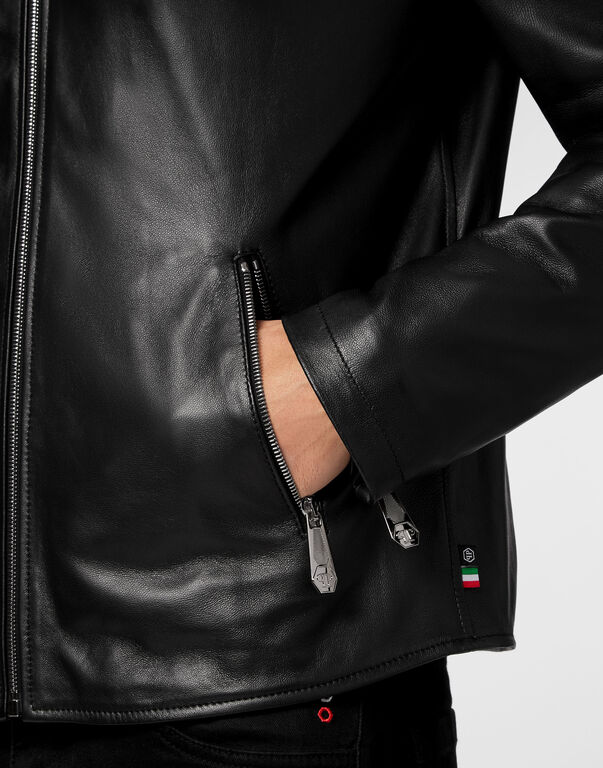 Basic Leather Moto Jacket