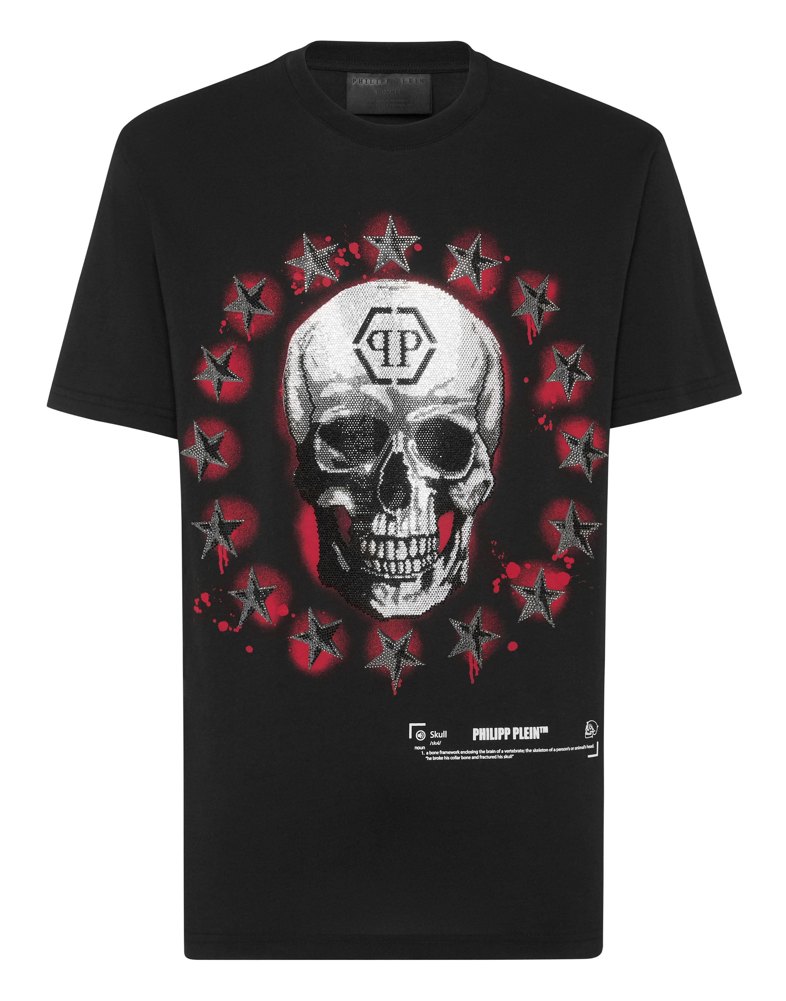 PHILIPP PLEIN ラウントネックSSスカルホンスTシャツ 【関税込】 Round Neck T-Shirt Stars & Skull | Philipp Plein Outlet