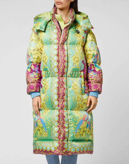 Nylon Bomber Long print New Baroque