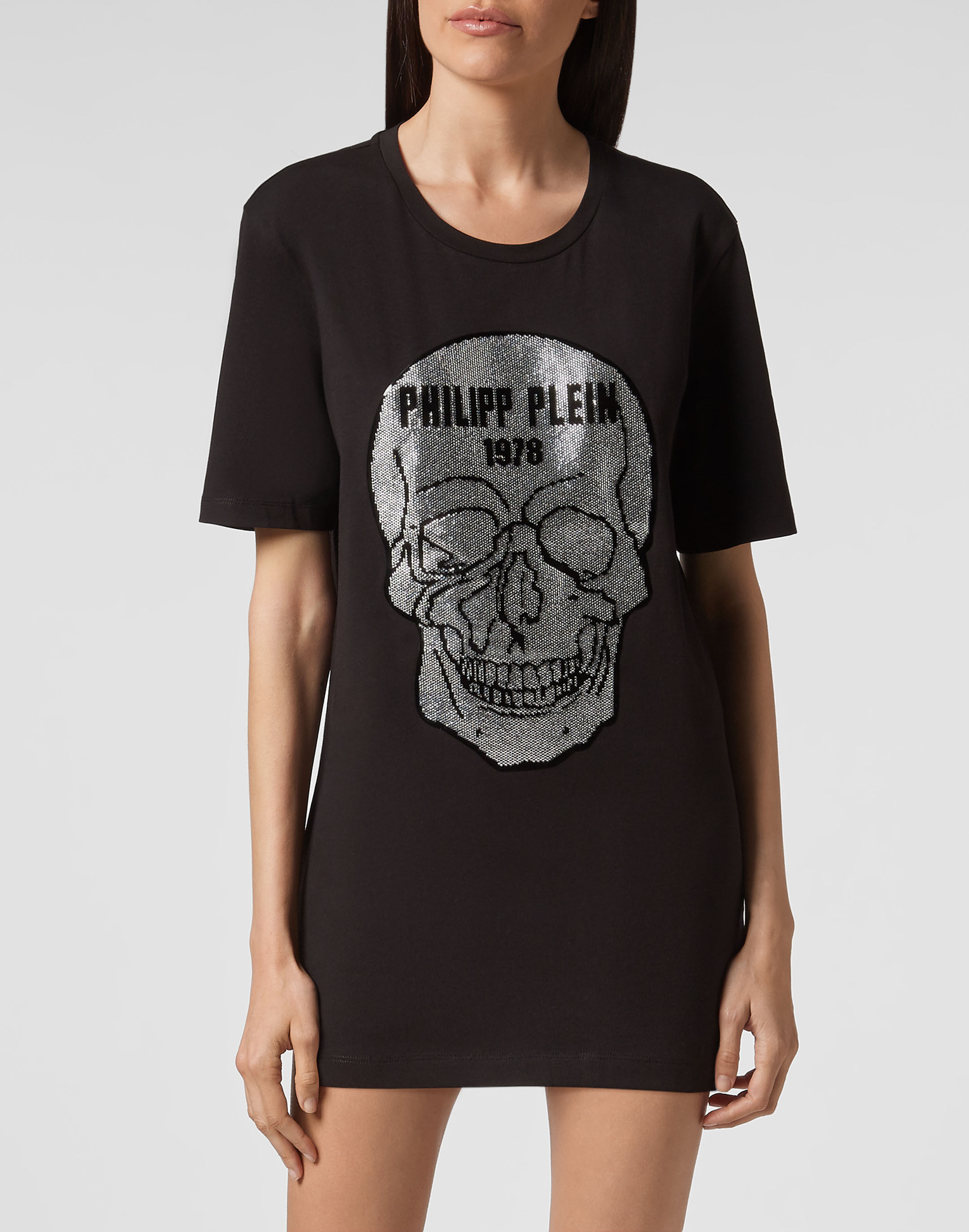 Skull t shirt dress clearance