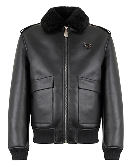 Eco Shearling Aviator Jacket