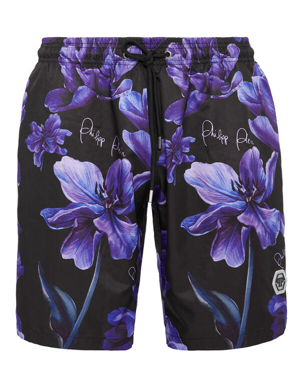 Long Swim-Trunks Flowers