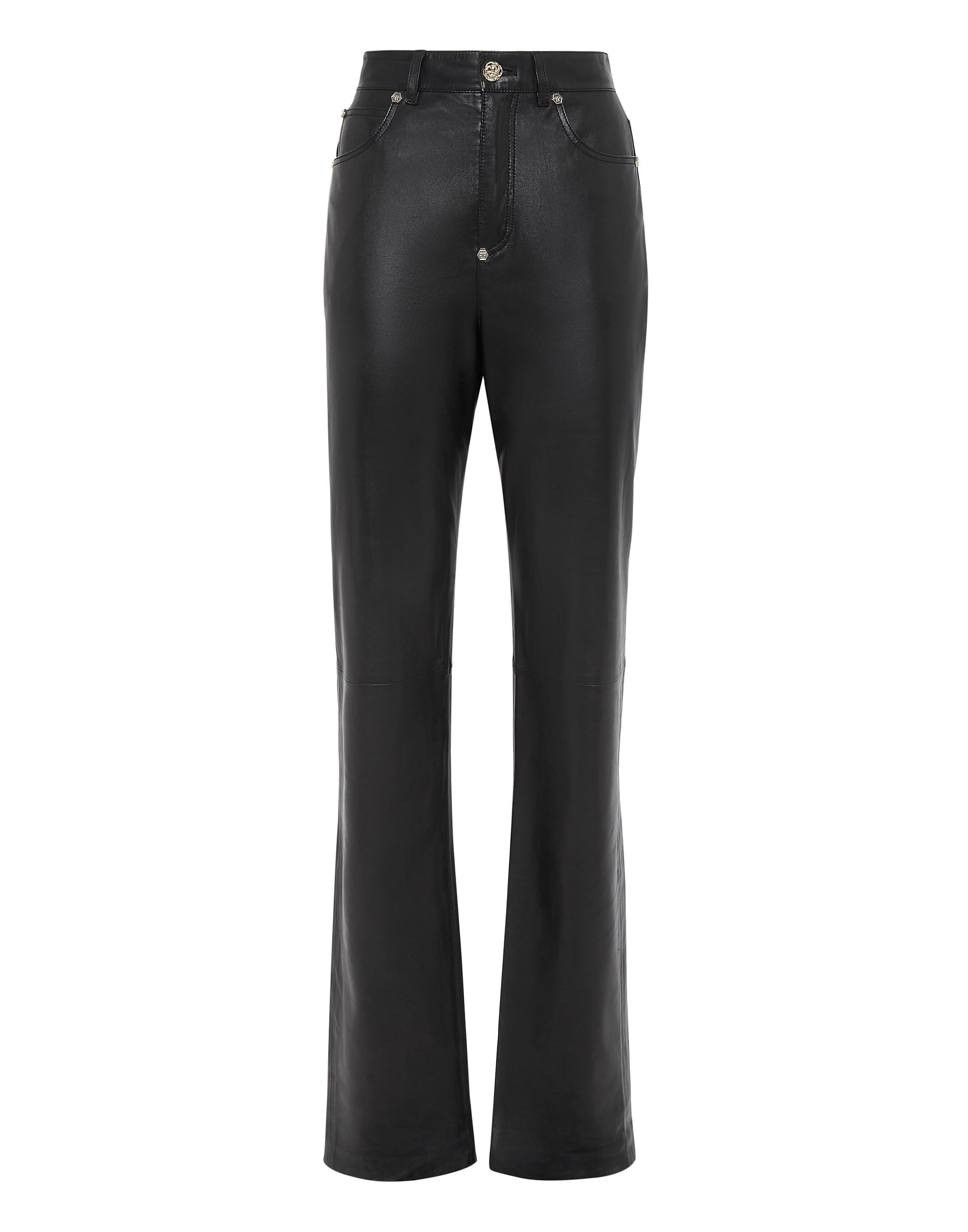 Leather Trousers Long Philipp Plein Outlet