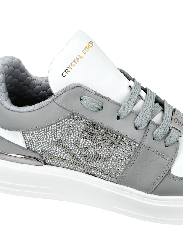 Lo-Top Crystal Leather Sneakers Skull&Bones