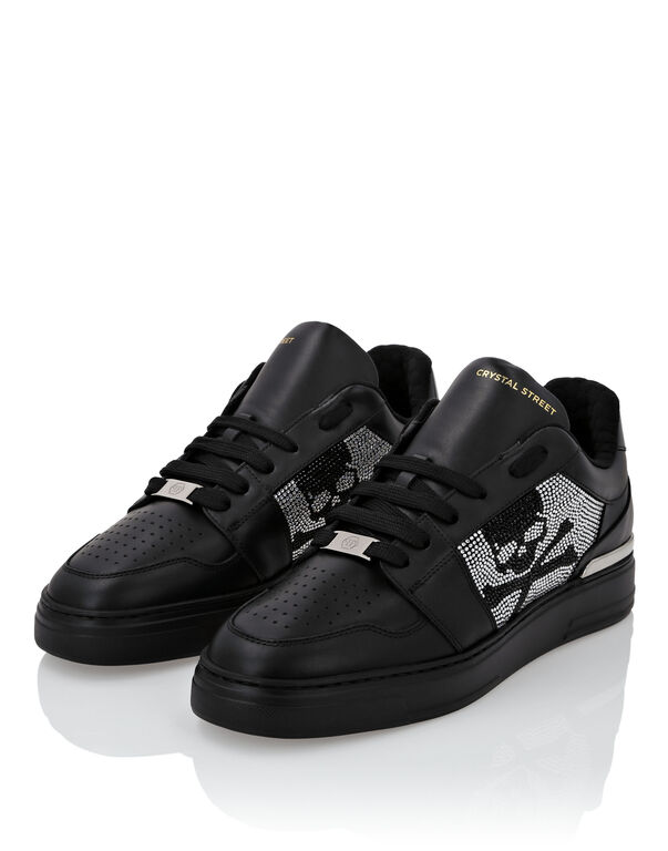 Lo-Top Crystal Leather Sneakers Skull&Bones