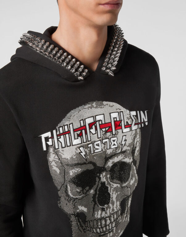 Hoodie sweatshirt Skull crystal