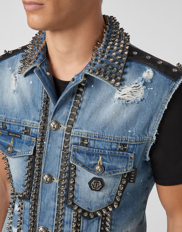 Denim vest Studs