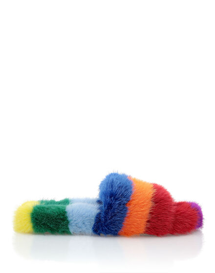 Colorful Fur Slipper  Luxury