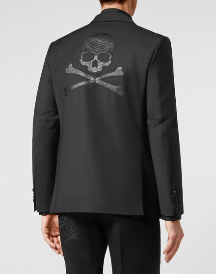 Wool Blazer Gigolò fit python Skull