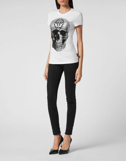 T-shirt Sexy Pure Fit Skull with Crystals