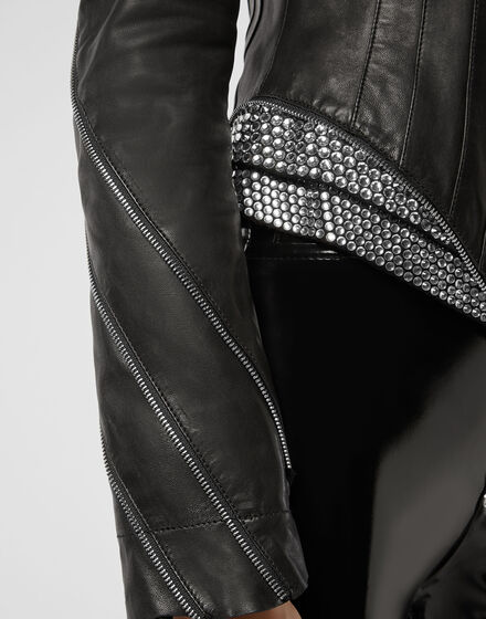 Leather Jacket Crystal