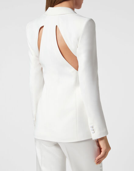 Envers Satin Cutting Fitted Blazer