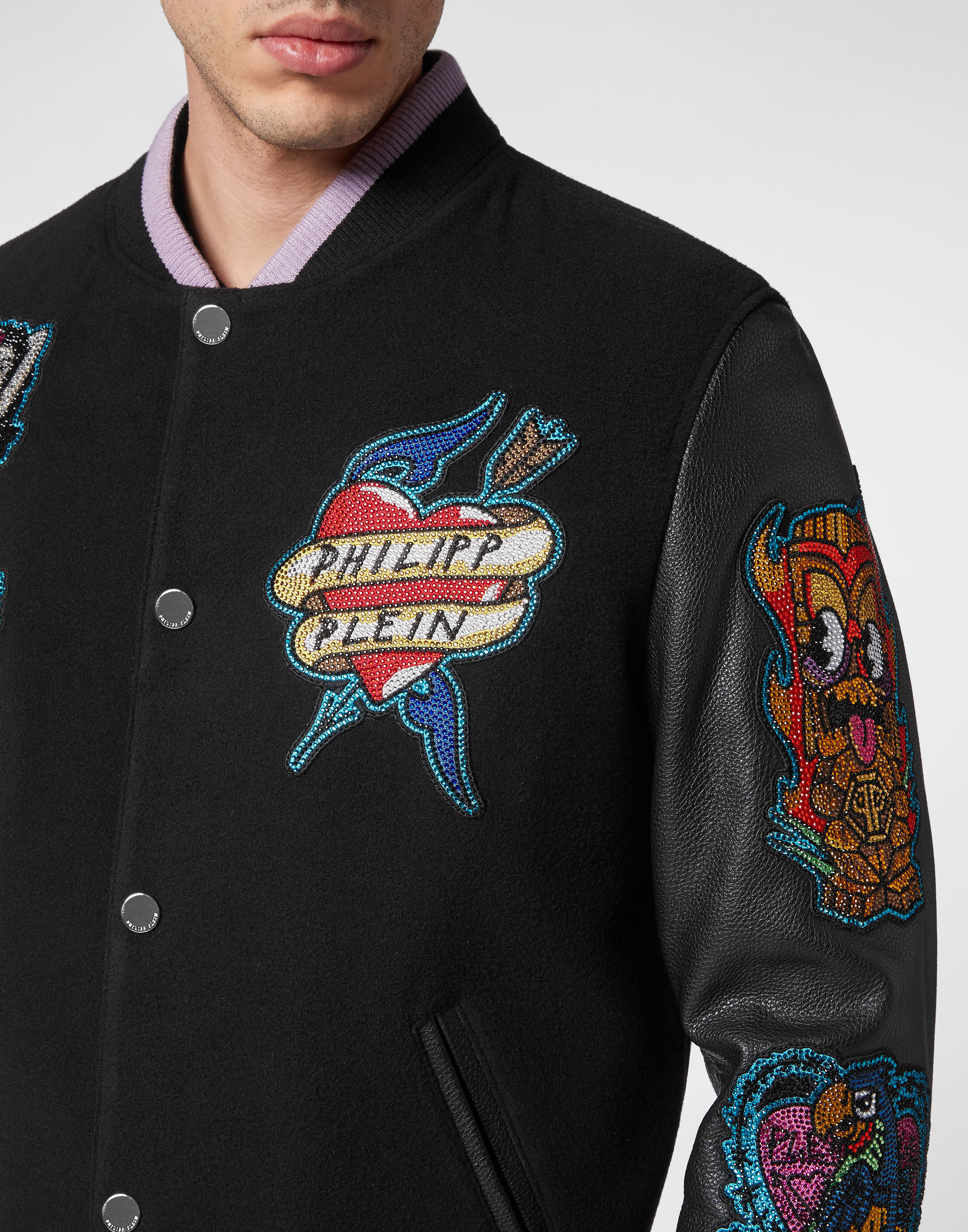 Leather College Bomber Hawaii | Philipp Plein Outlet