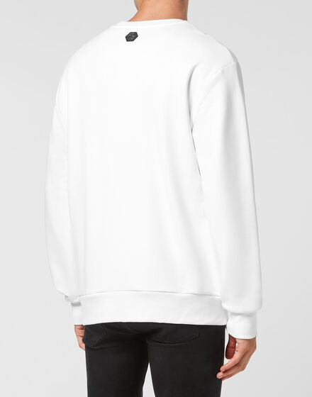 Sweatshirt Roundneck Skull with Crystals